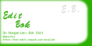 edit bok business card